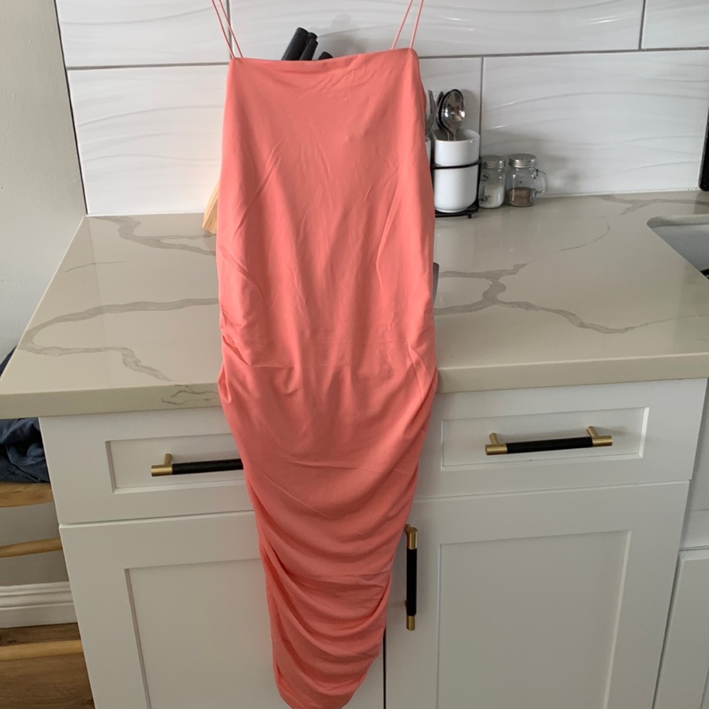 COPY - NWT peachy ruched dress, size Medium